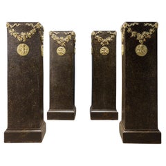 Gruppo di Quattro Colonne Portavaso Neoclassiche Italia Ultimo Quarto del XVIII