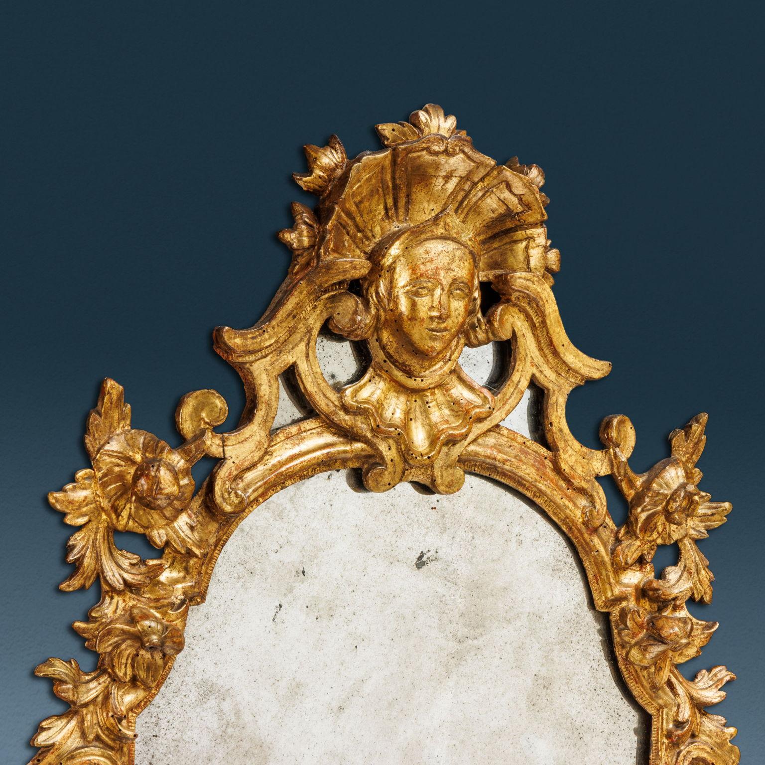 Group of four mirrors. Tuscany, first quarter of the 18th century In Good Condition For Sale In Milano, IT