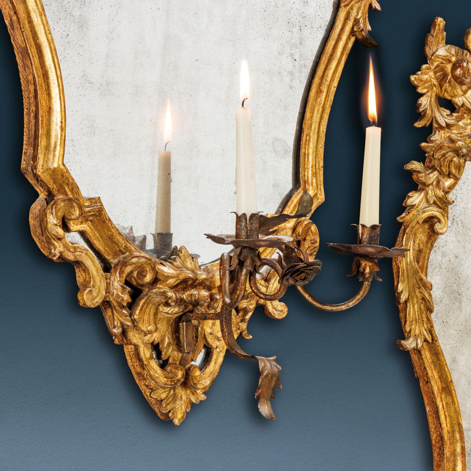 Early 18th Century Groupe de quatre miroirs. Toscane, premier quart du XVIIIe siècle en vente