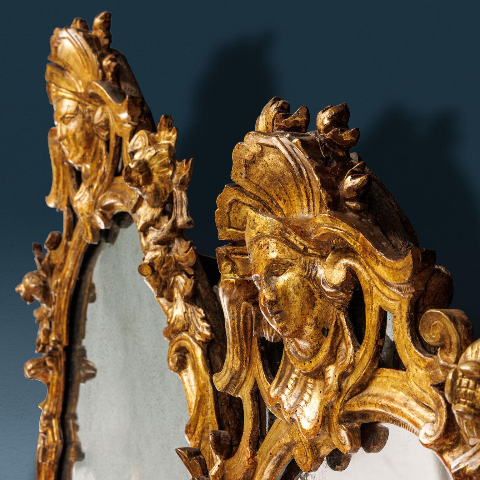 Gruppe von vier Spiegeln. Toskana, erstes Viertel des 18. Jahrhunderts im Angebot 2