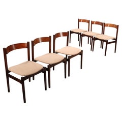 Gruppe von sechs Stühlen 104 von Gianfranco Frattini für Cassina 1960er Jahre