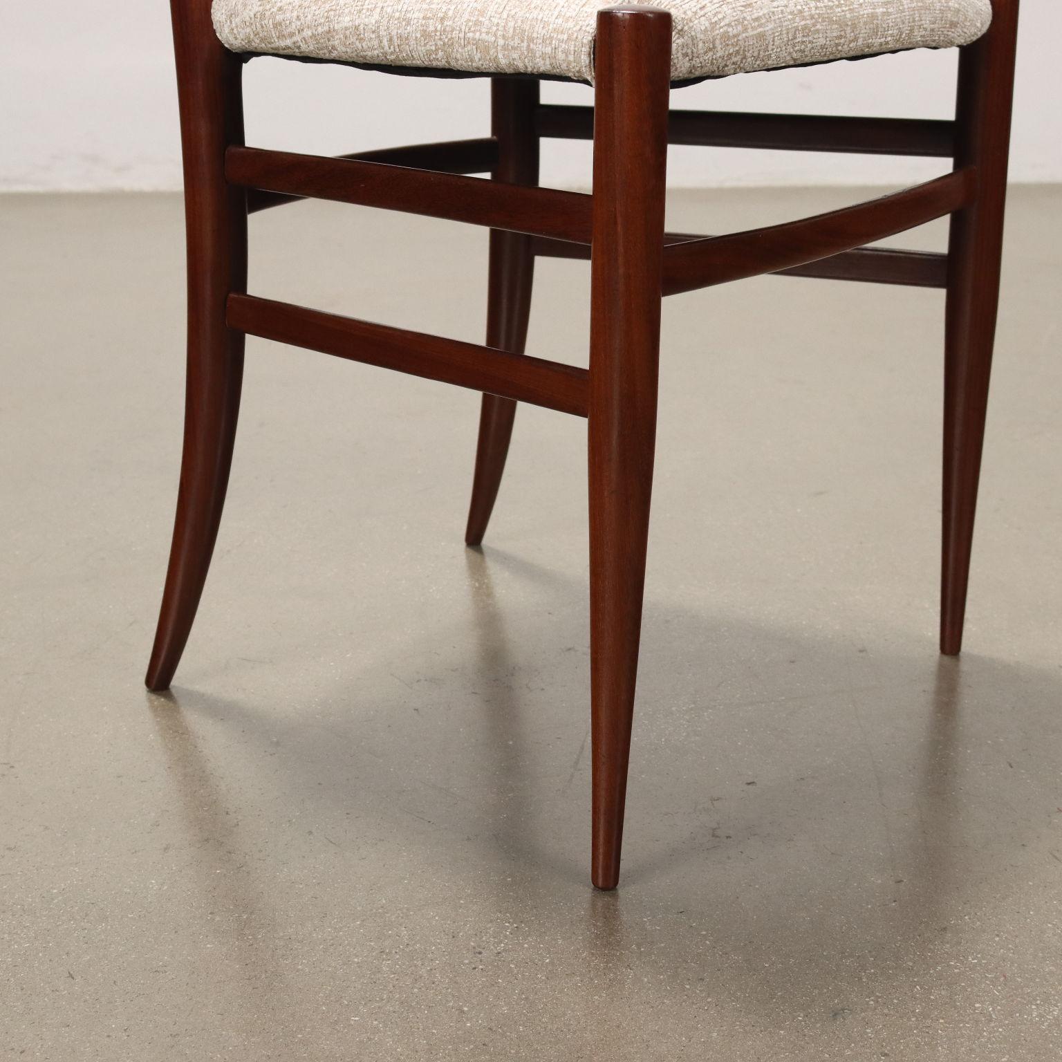 Teint Groupe de six chaises restaurées des années 1950 en vente