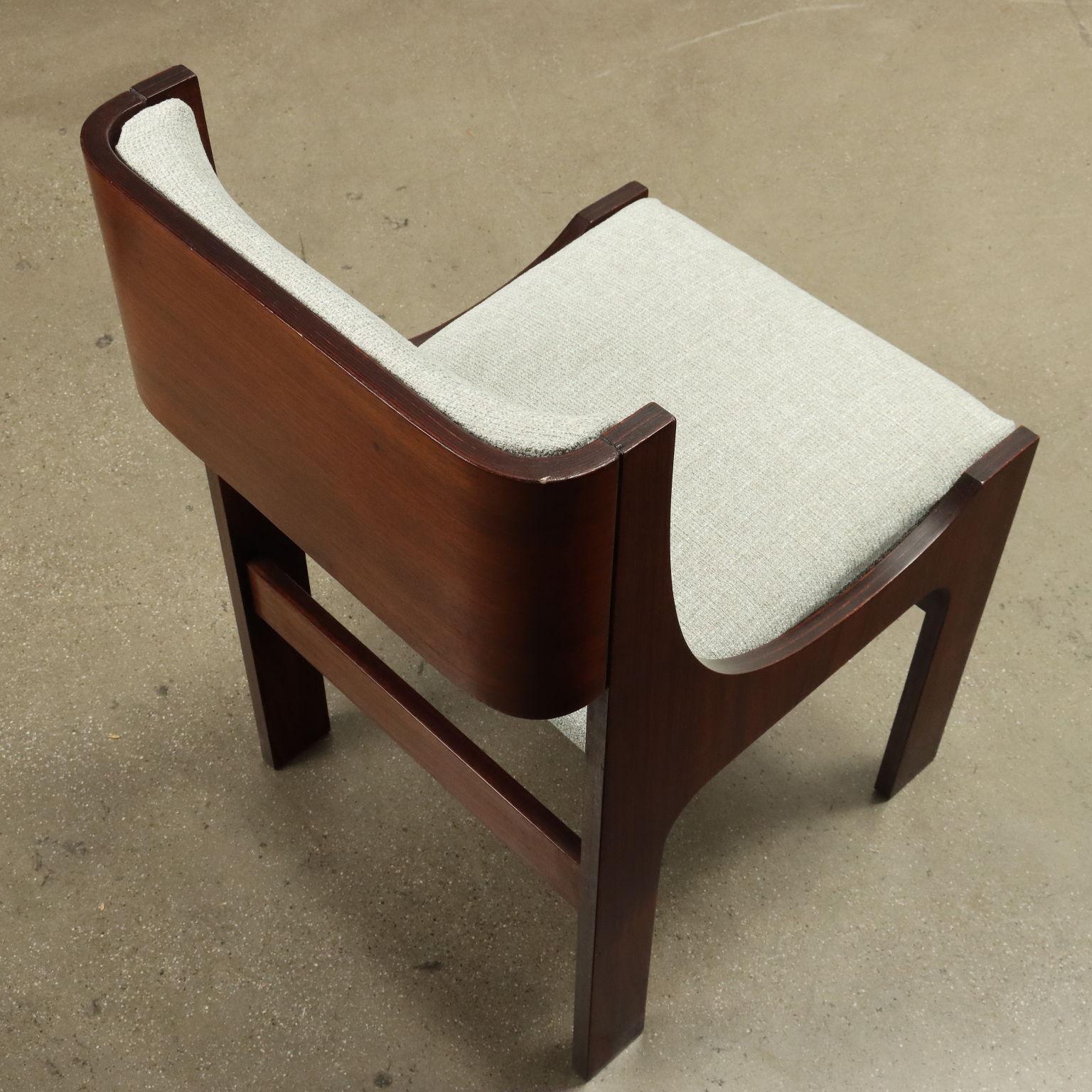 Tissu Groupe de six chaises des années 1960 en vente