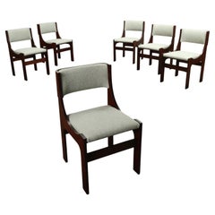 Gruppe von sechs Stühlen aus den 1960er Jahren