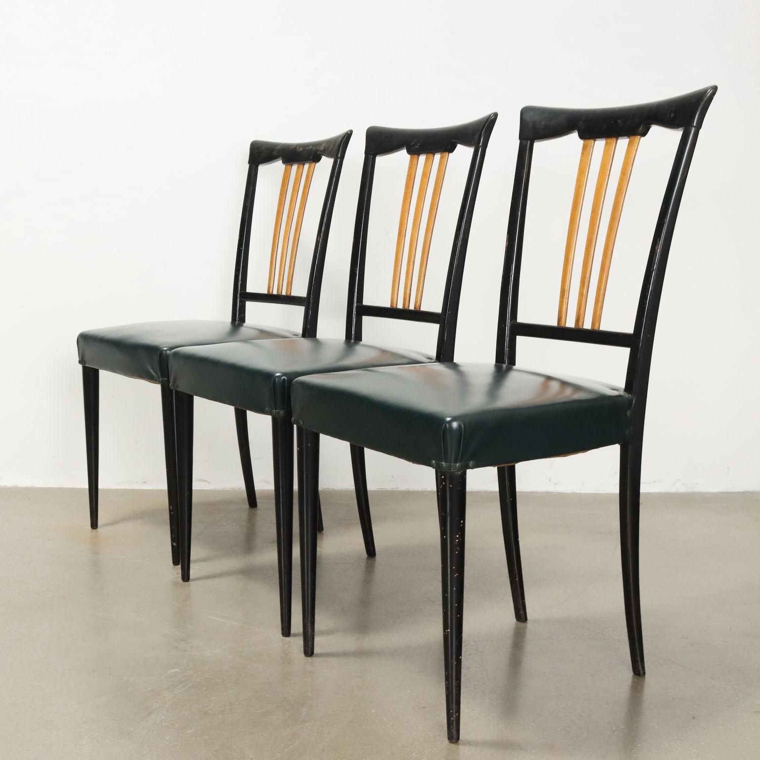 Mid-Century Modern Groupe de six chaises des années 1950 en vente