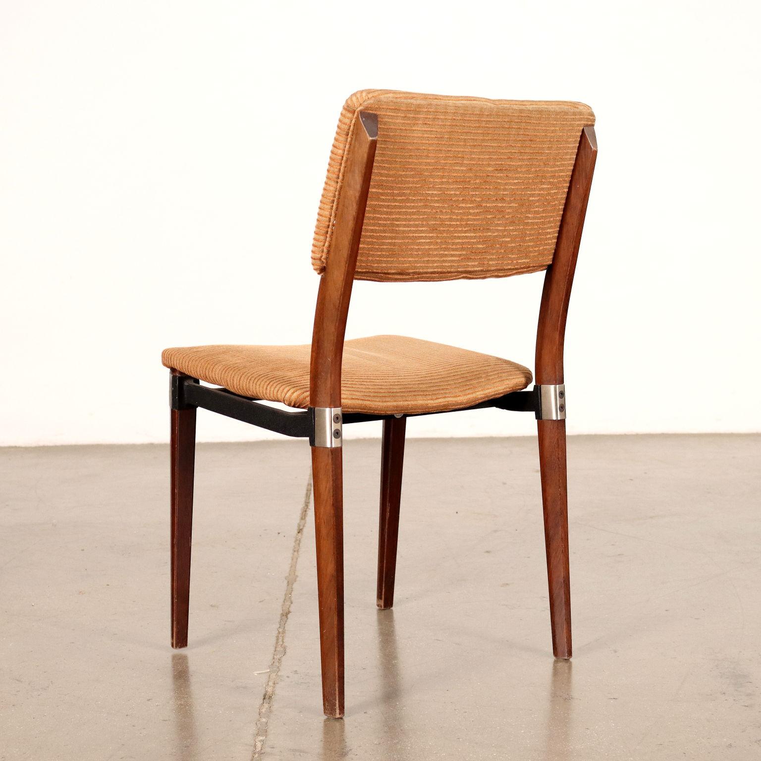 Metal Gruppo di sei sedie S82 di Eugenio Gerli per Tecno Anni 60 For Sale