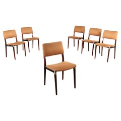 Vintage Gruppo di sei sedie S82 di Eugenio Gerli per Tecno Anni 60