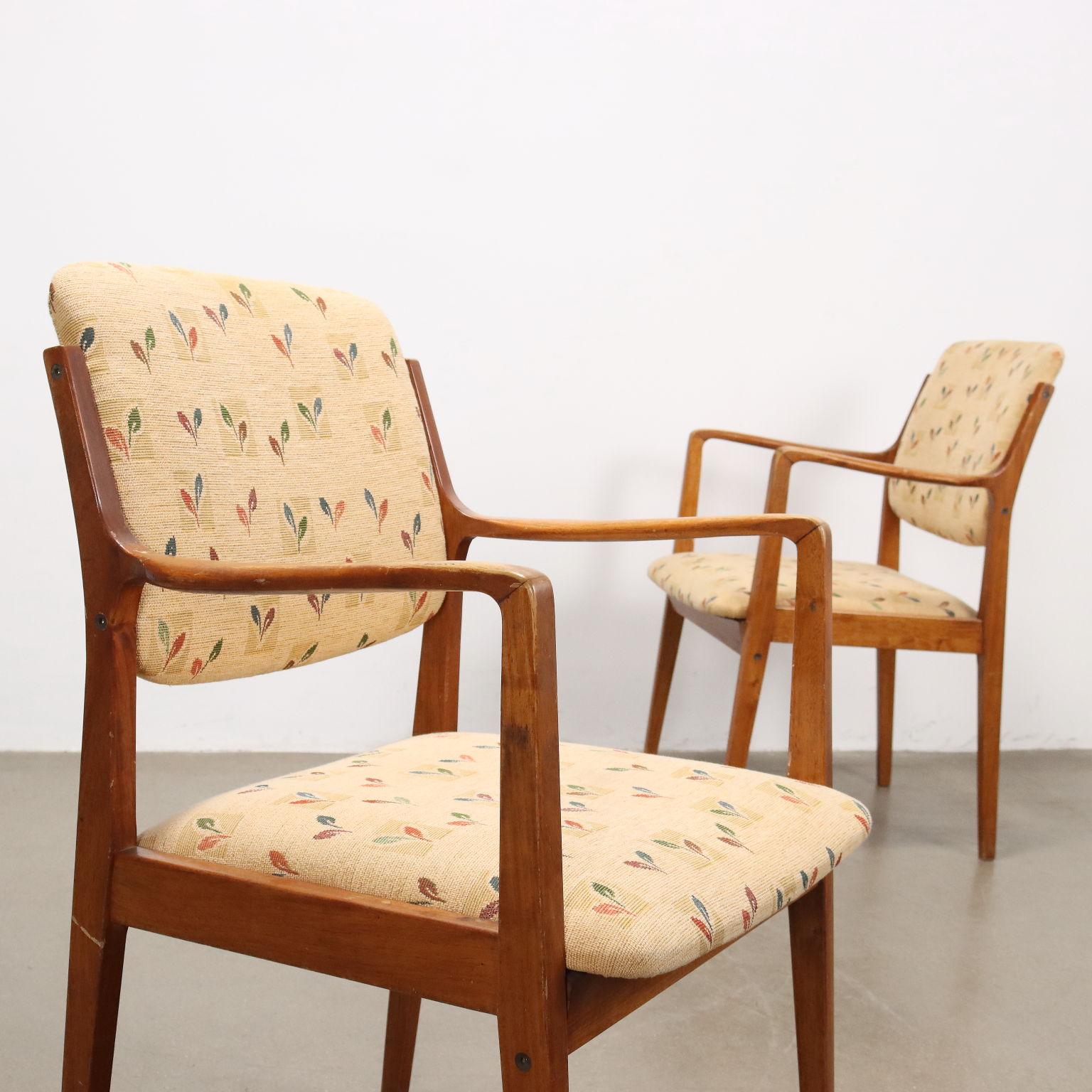 Mid-Century Modern Groupe de trois chaises avec accoudoirs 50s-60s en vente