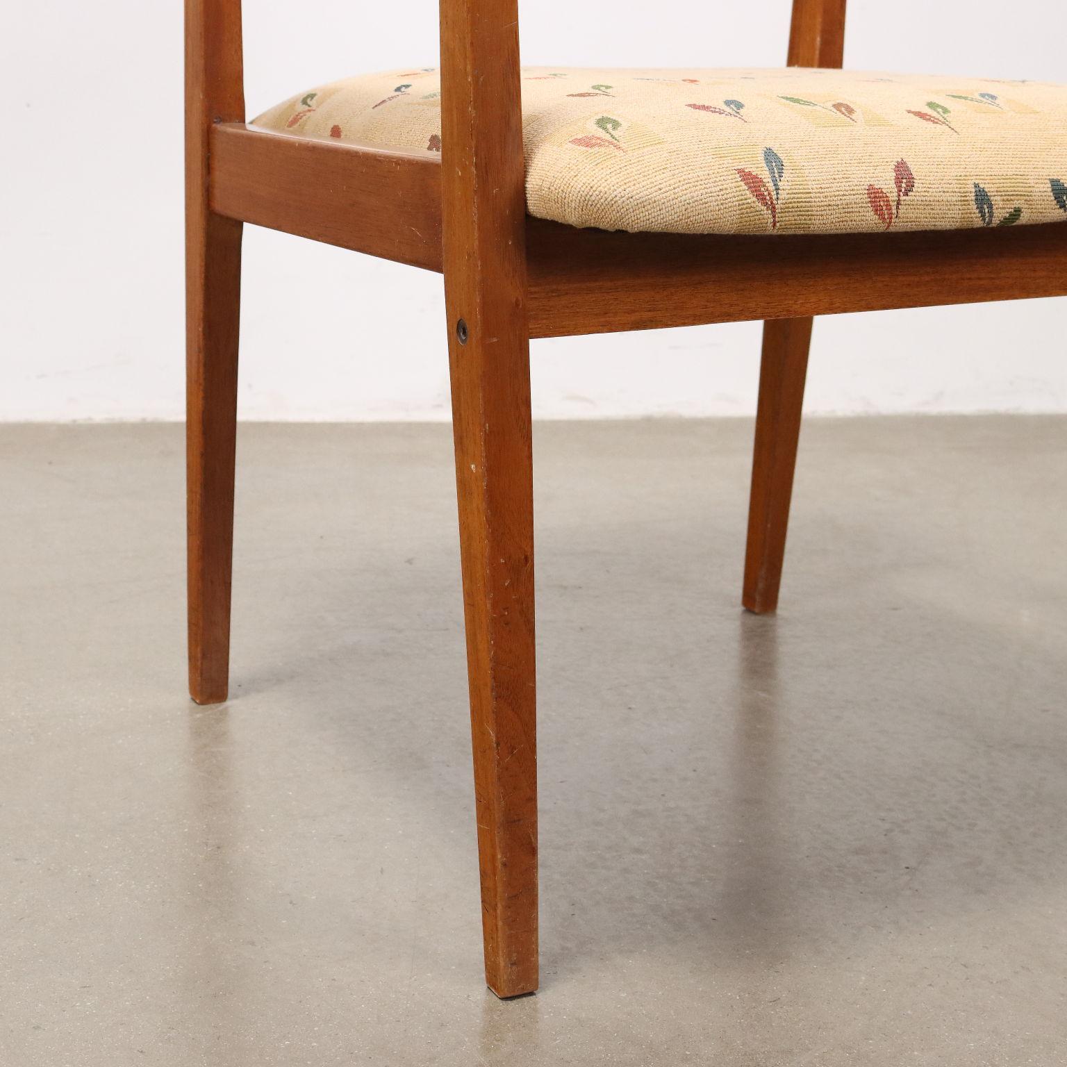 Groupe de trois chaises avec accoudoirs 50s-60s État moyen - En vente à Milano, IT