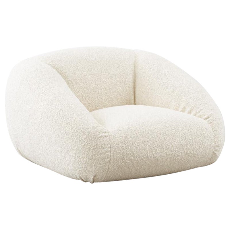 Gruppo G14 cream bouclé T.E.E. armchair for Busnelli International, Italy, 1970s