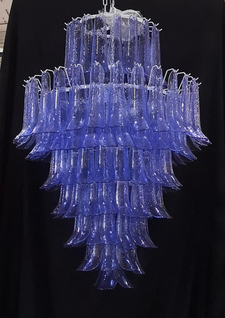 Contemporary Gruppo Luce made by La Murrina Round Periwinkle Colour Chandelier, 2020 For Sale