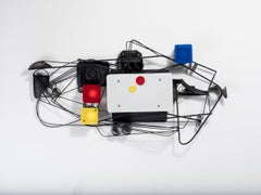 Gruppo NP2 Nerone Ceccarelli Wall Luminous Sculpture in Bent and Oxidized Iron