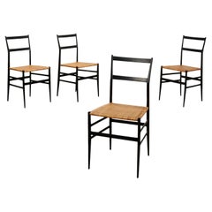 Gruppo quattro sedie '699 Superleggera' di Gio Ponti per Cassina Anni 60