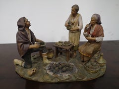 Gruppo scultoreo di terracotta di Caltagirone - Romano - anni 60