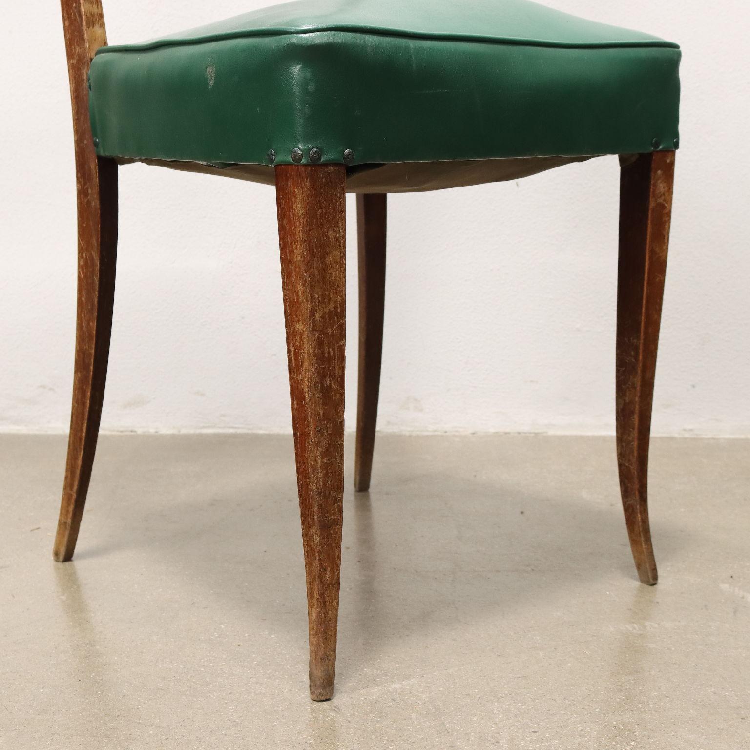 Groupe de six chaises 1950 État moyen - En vente à Milano, IT