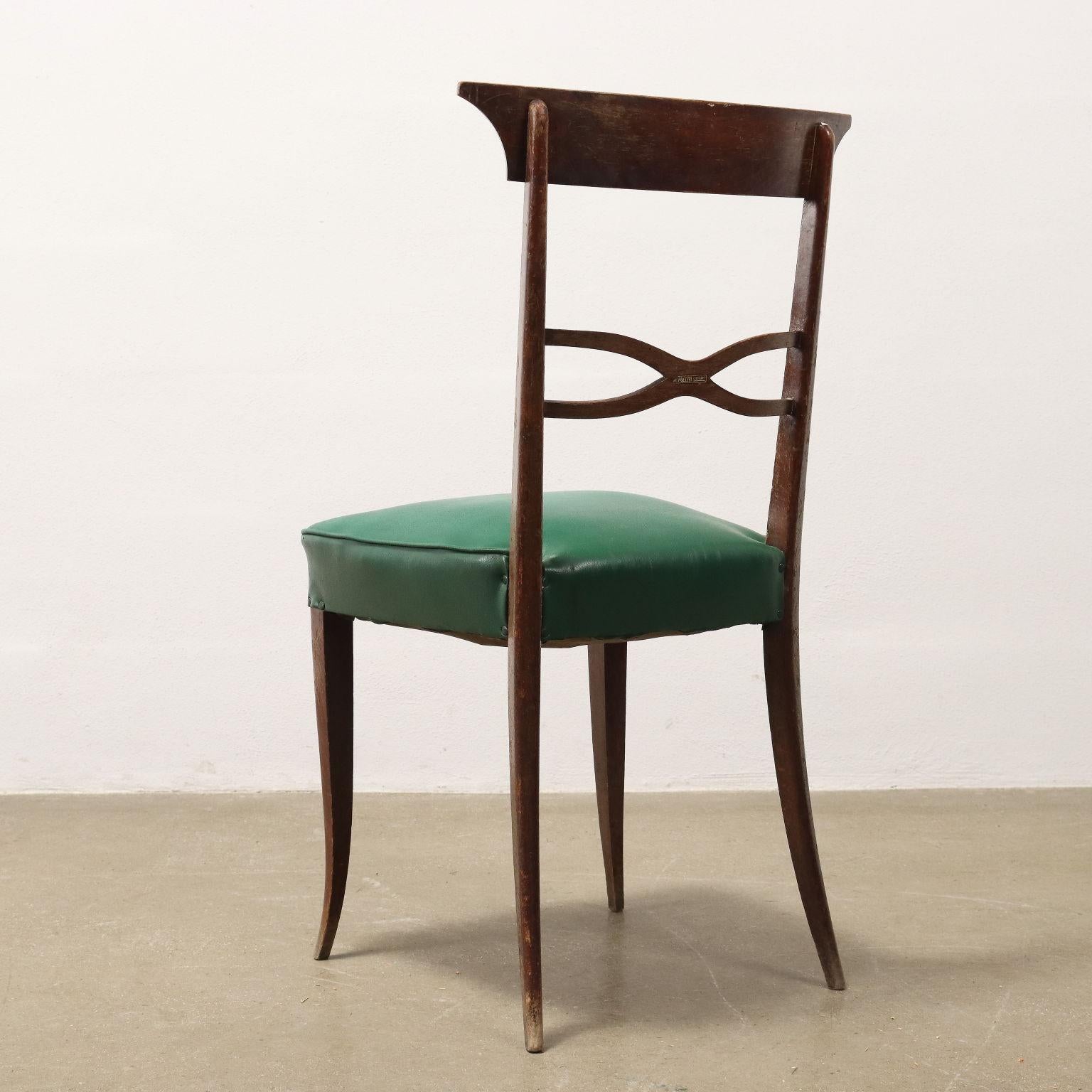 Gruppe von sechs Stühlen 1950er Jahre (Buchenholz) im Angebot