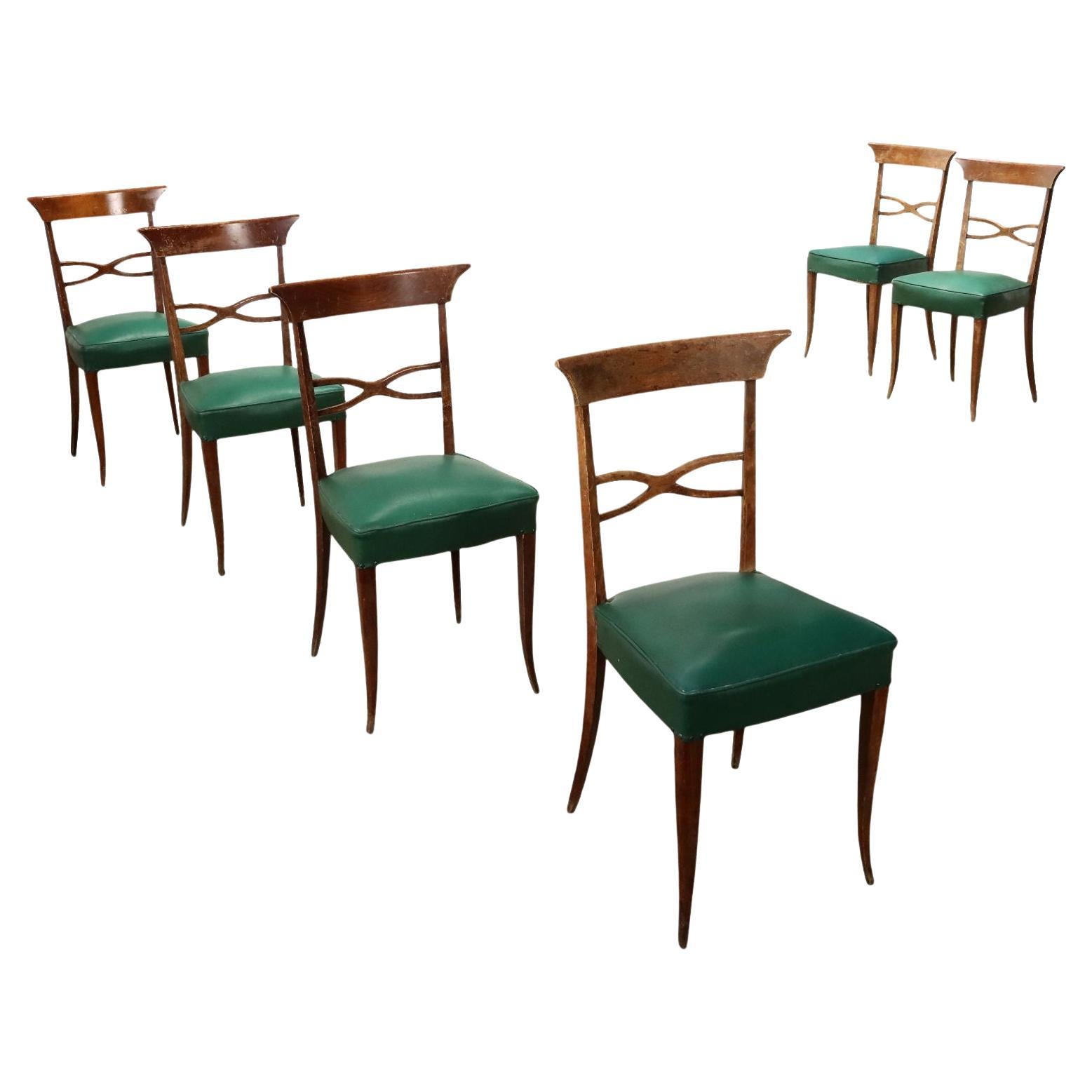 Groupe de six chaises 1950 en vente