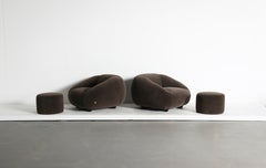 Gruppo / Studio G14 Sillas T.E.E. con otomanos, Italia, años 70