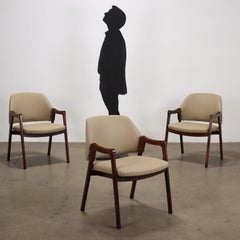 Group of three Chairs 814 by Ico and Luisa Parisi for Cassina Anni 60
