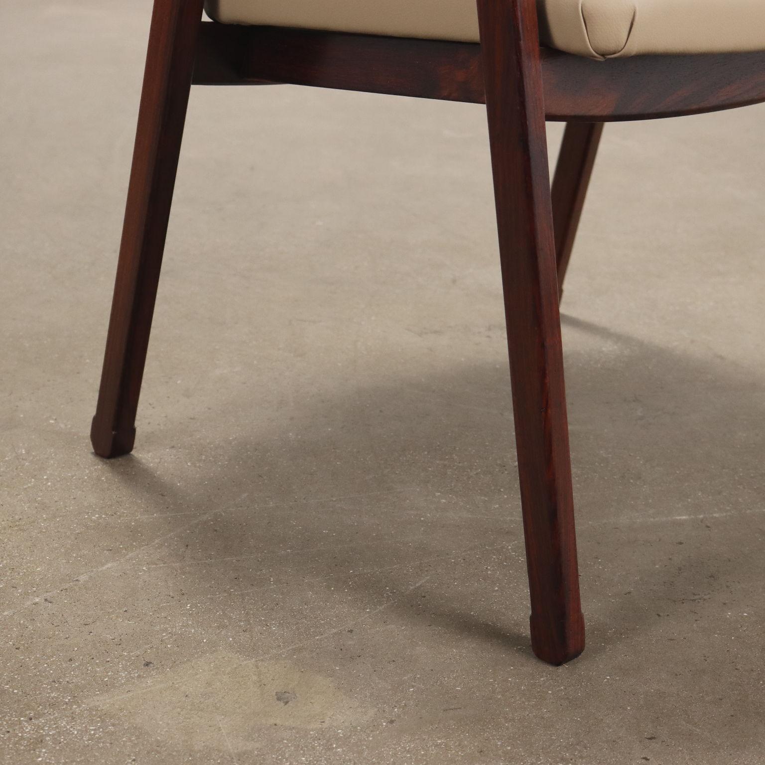 Beech Group of three Chairs 814 by Ico and Luisa Parisi for Cassina Anni 60