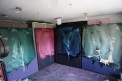 Blue - Series Blobs - Colourful Expression, XXL Format Oil Painting