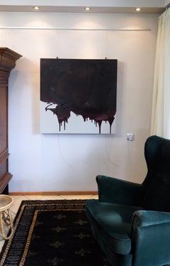 Brown - Series Blobs - Contemporary Oil Painting, Modern Expressionism Painting