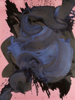 The Pink 1 - Series Blobs - Peinture à l'huile contemporaine, expression colorée