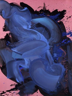On The Pink 2 - Serie Blobs - Zeitgenössische Ölgemälde, Farbiger Ausdruck