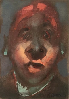 Ohne Titel - Porträt eines Mannes, Zeitgenössische figurative Ölmalerei, farbenfroh