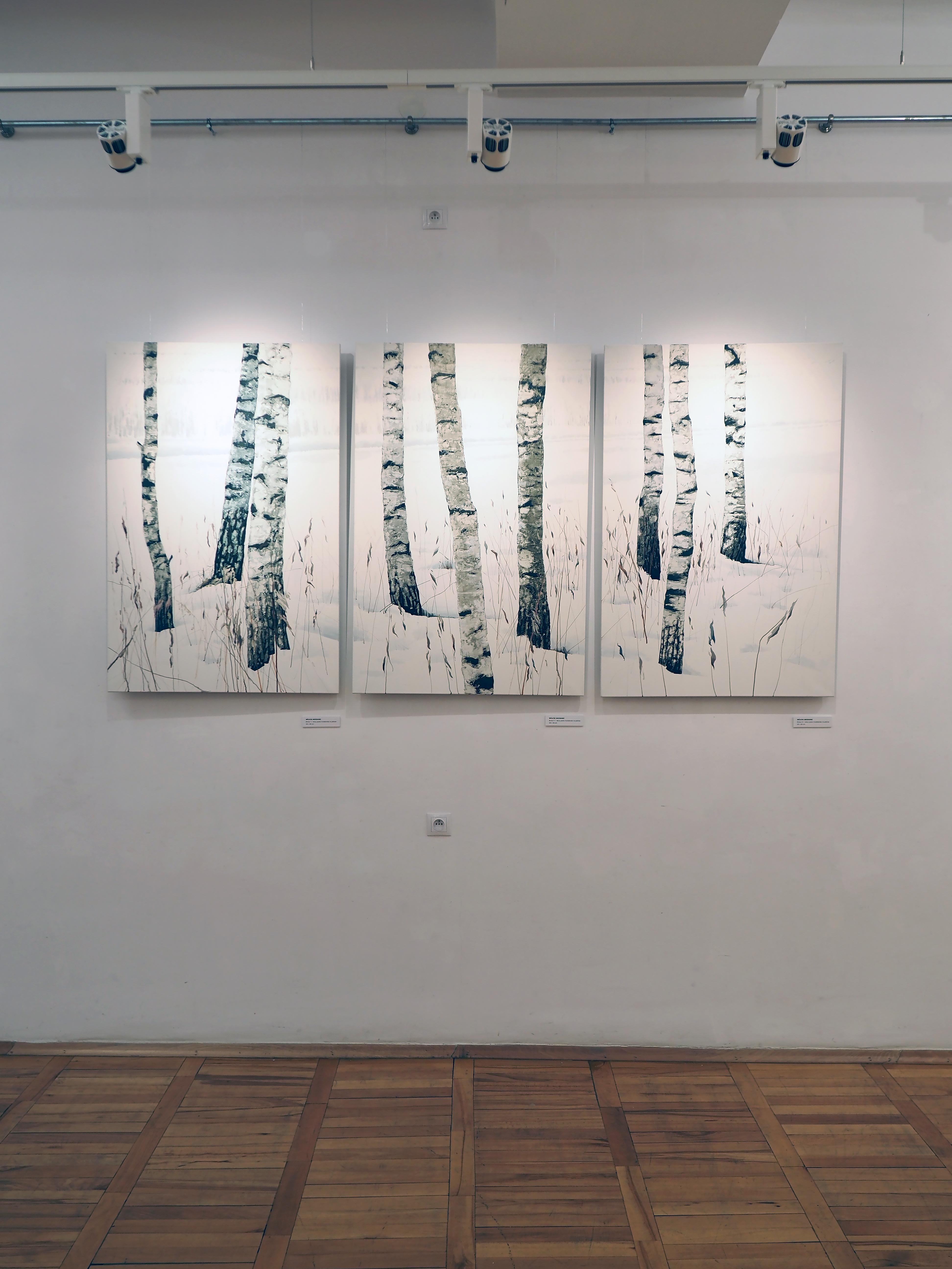 BIRCHES -  Part 2,  Contemporary Atmospheric  Landscape, Modern Painting For Sale 9