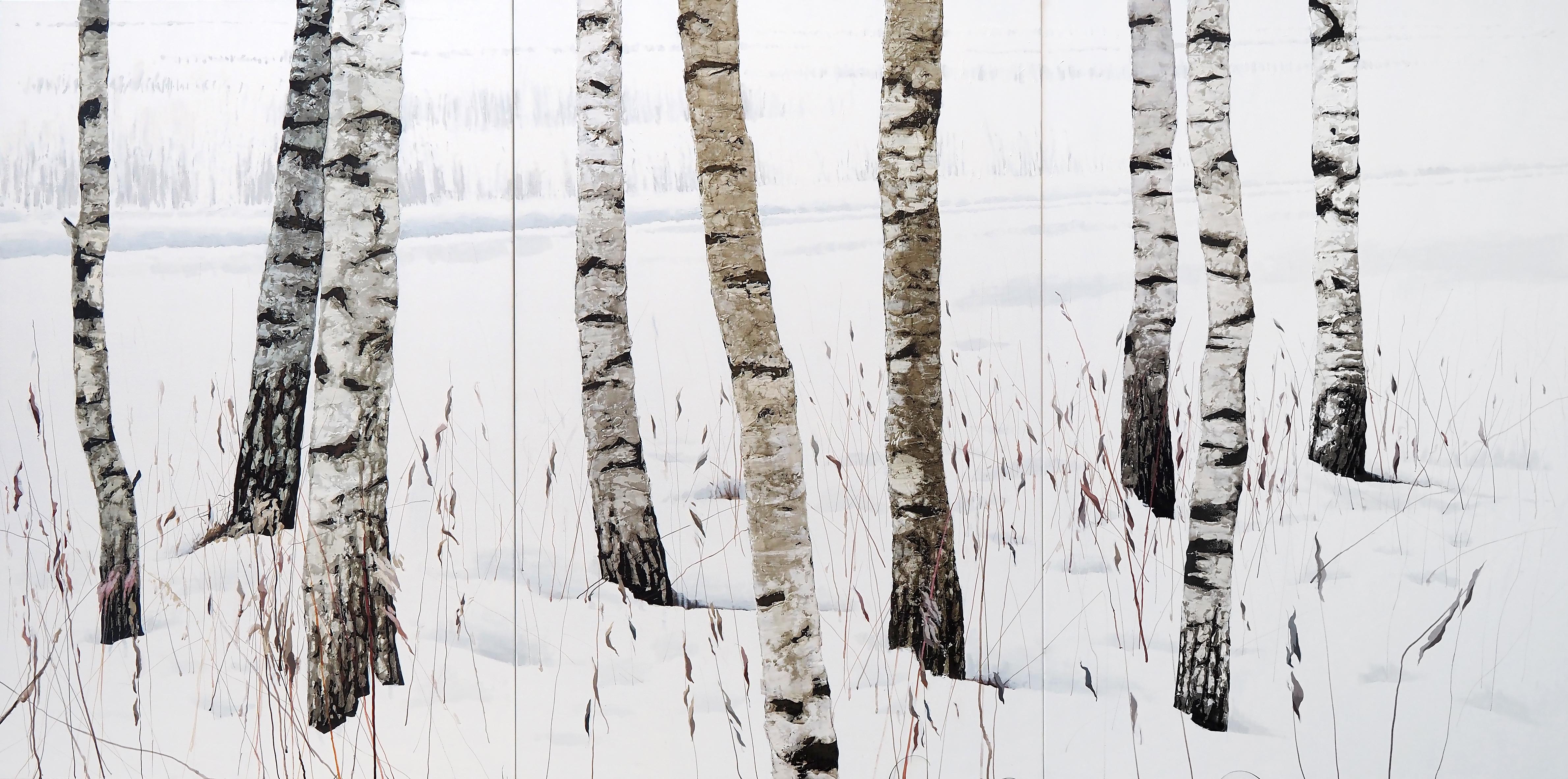 BIRCHES -  Part 2,  Contemporary Atmospheric  Landscape, Modern Painting For Sale 4