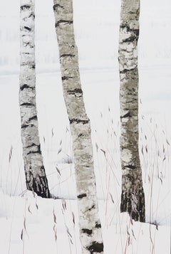 BIRKEN - Part One, Contemporary Atmosphärisch Landschaft, modernes Gemälde