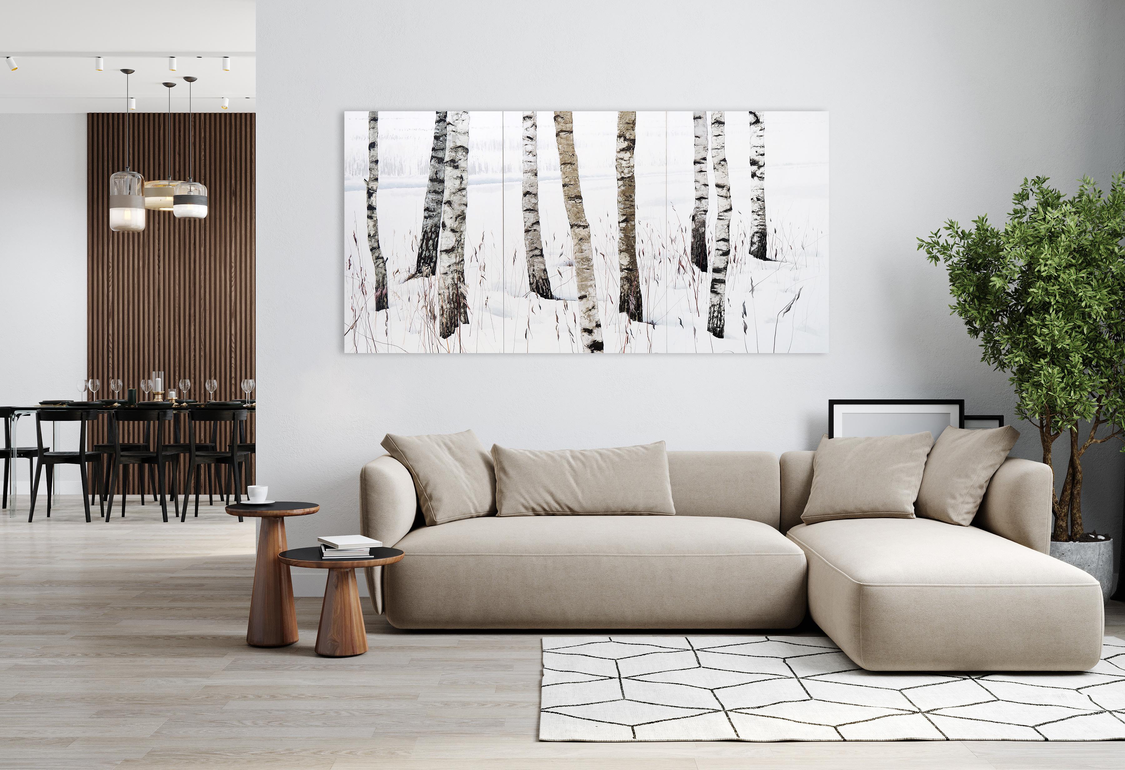 BIRCHES -  Part 3,  Contemporary Atmospheric  Landscape, Modern Painting For Sale 4