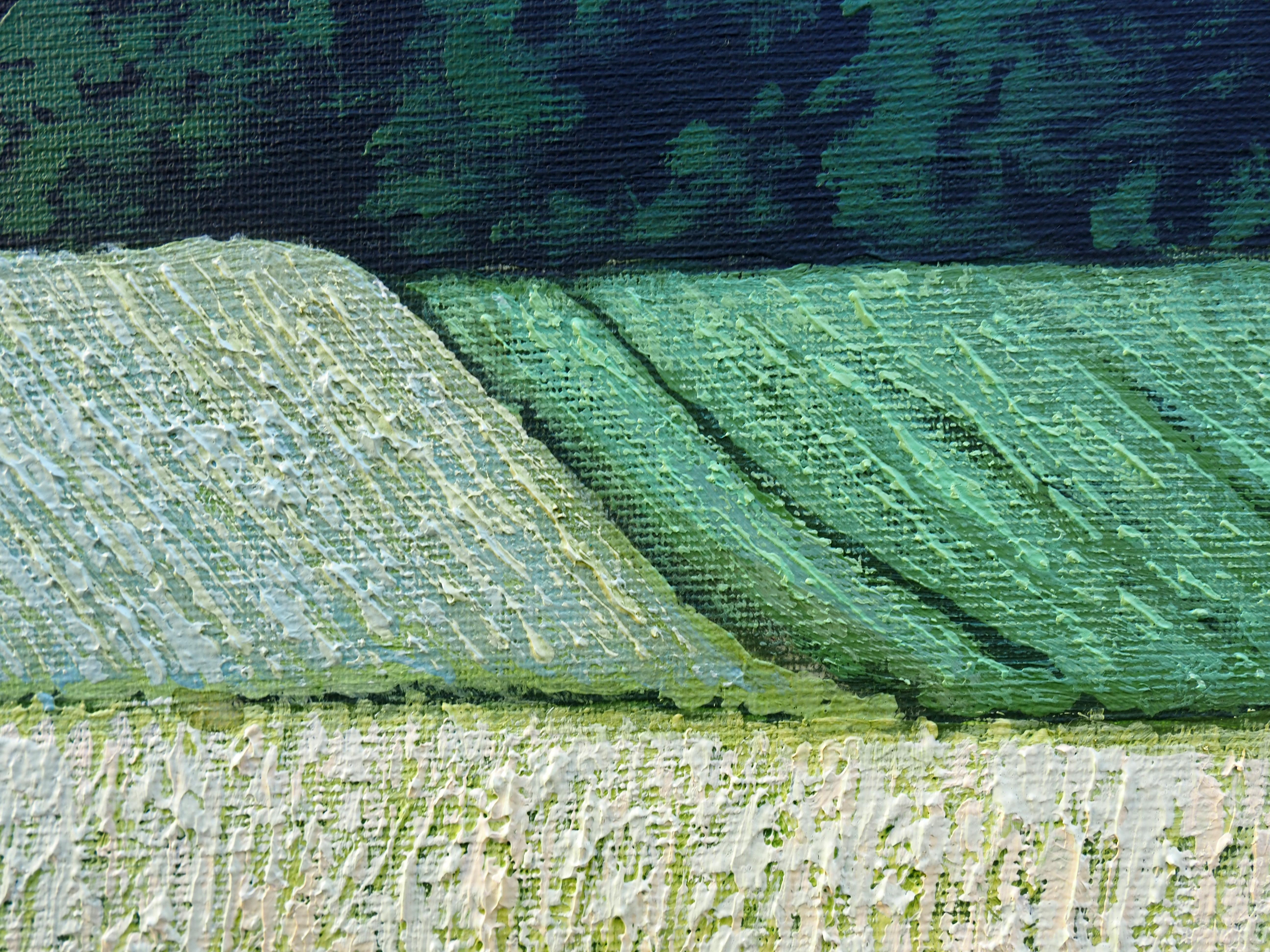 Fields II - Modern Contemporary Atmospheric Landscape For Sale 7