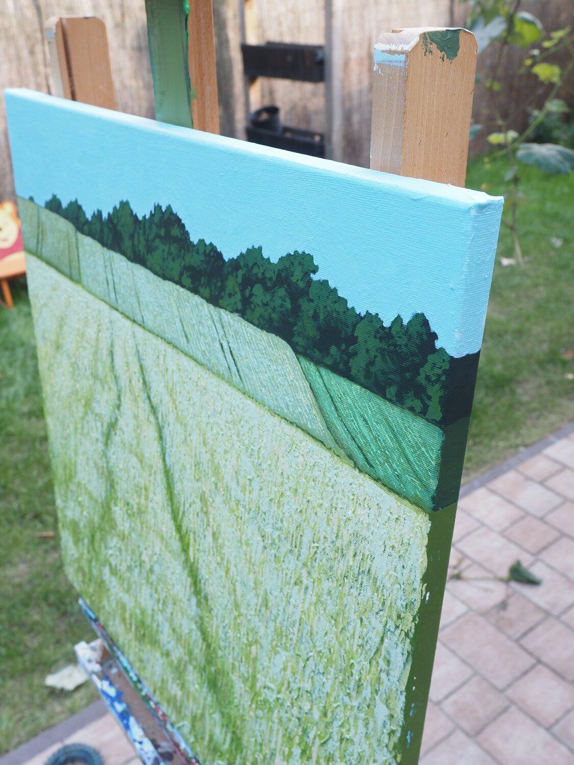 Fields II - Modern Contemporary Atmospheric Landscape For Sale 3