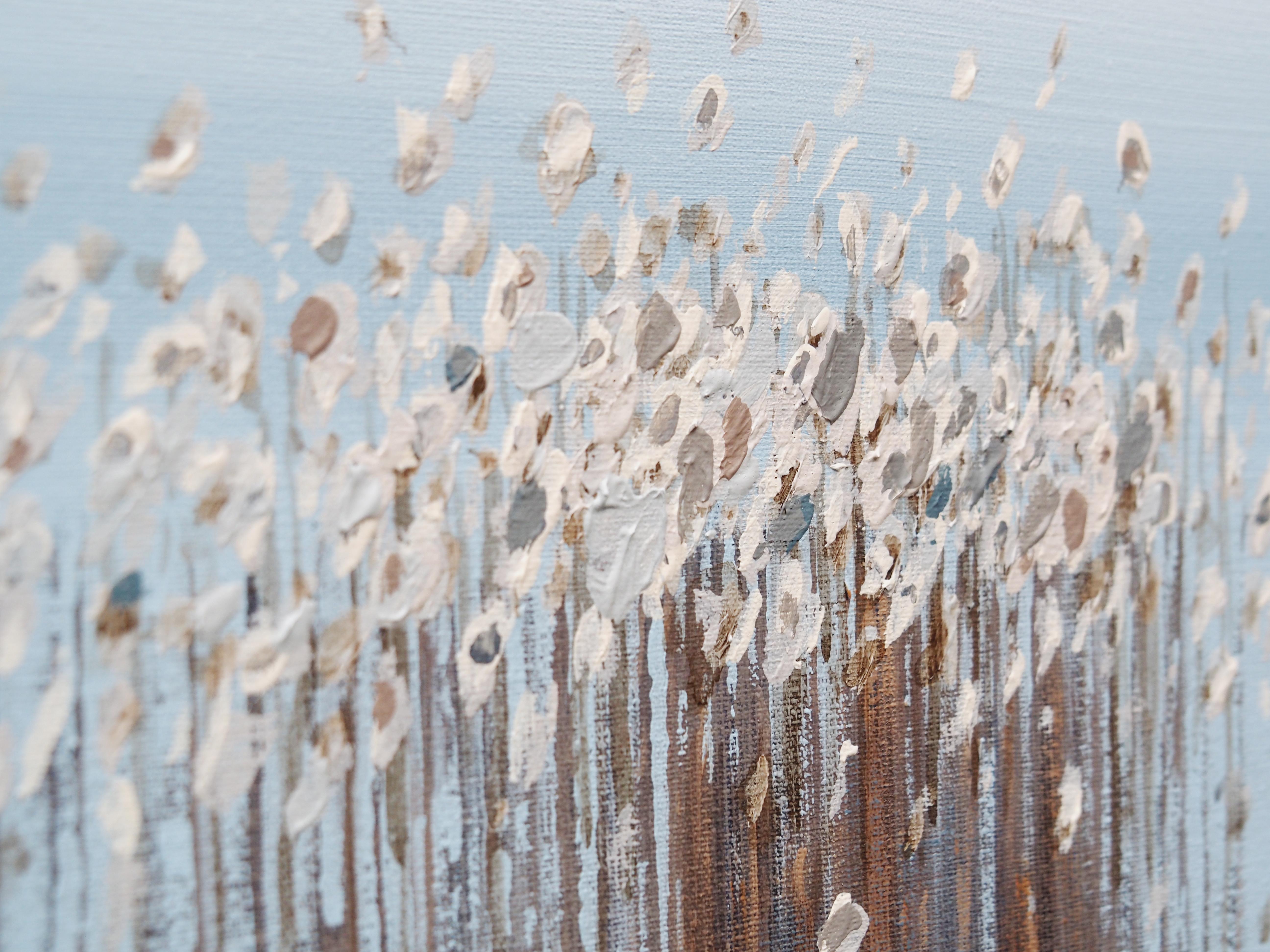 GRASSES IV - Contemporary Atmospheric Landscape,  Modern Lake, Seascape Painting For Sale 2