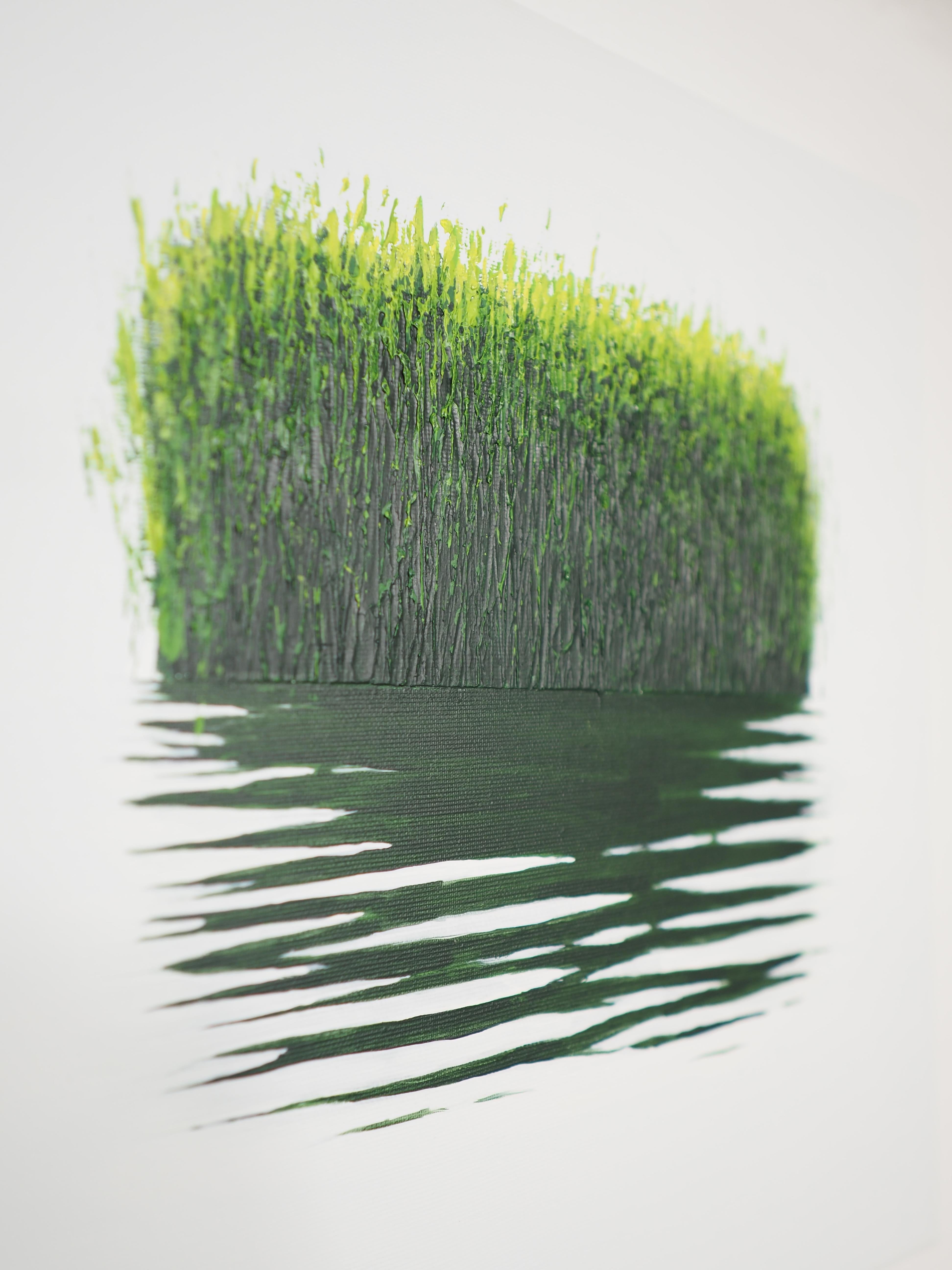 GRASSES  V - Atmospheric Landscape, Modern Seascape Painting  3