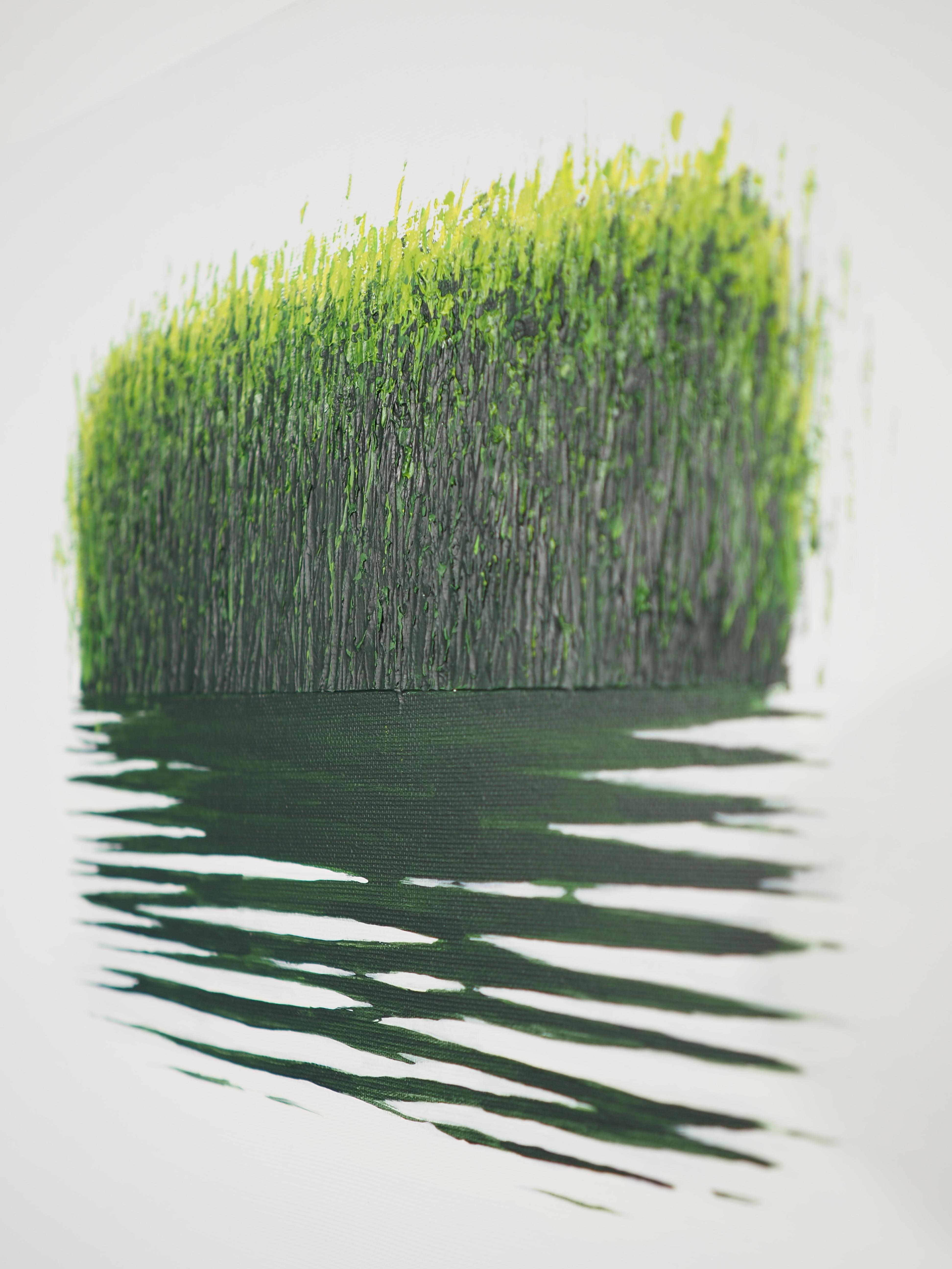 GRASSES  V - Atmospheric Landscape, Modern Seascape Painting  5