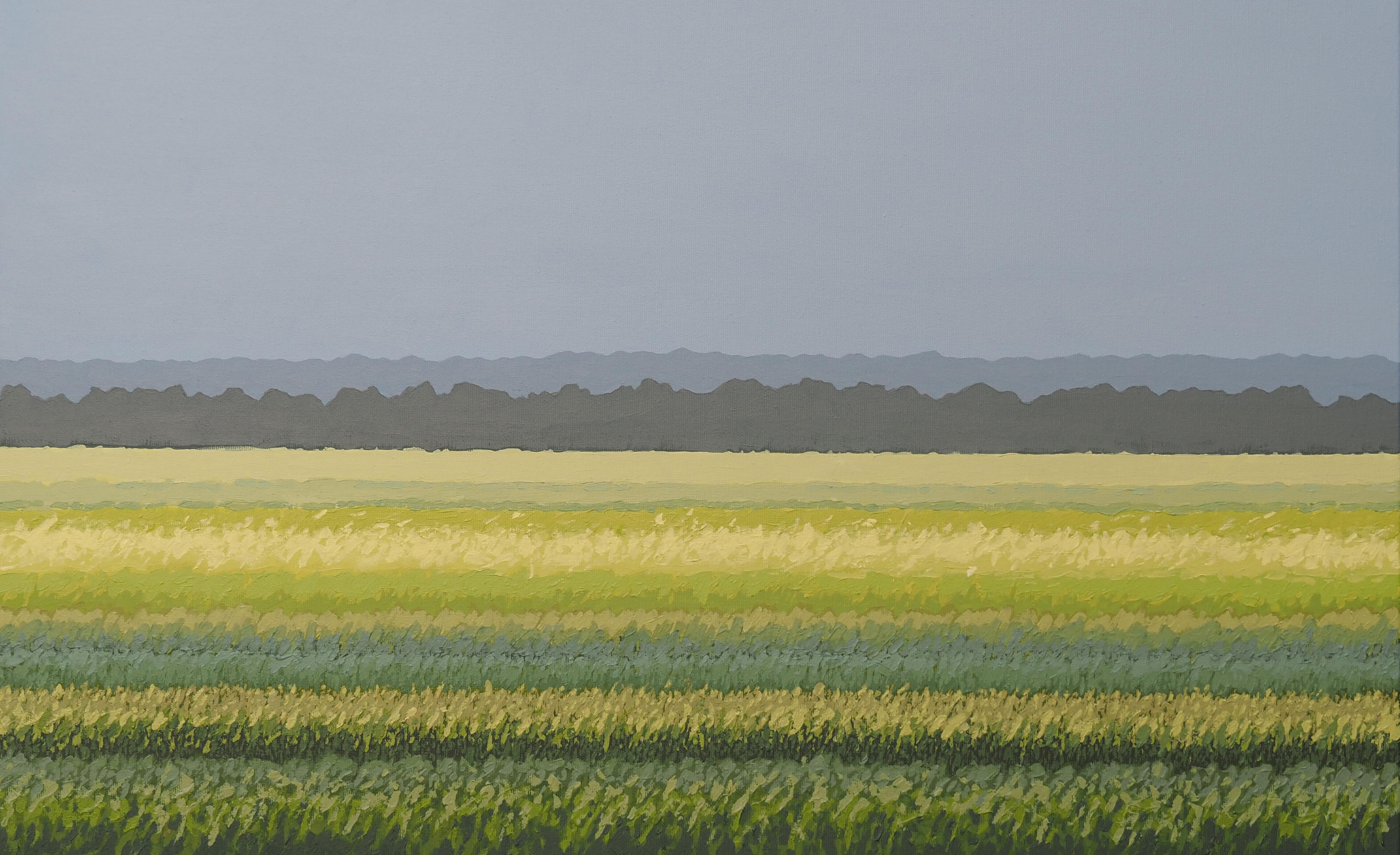 Grzegorz Wójcik Figurative Painting - LANDSCAPE V - Contemporary Atmospheric Landscape,  Modern Nature Painting