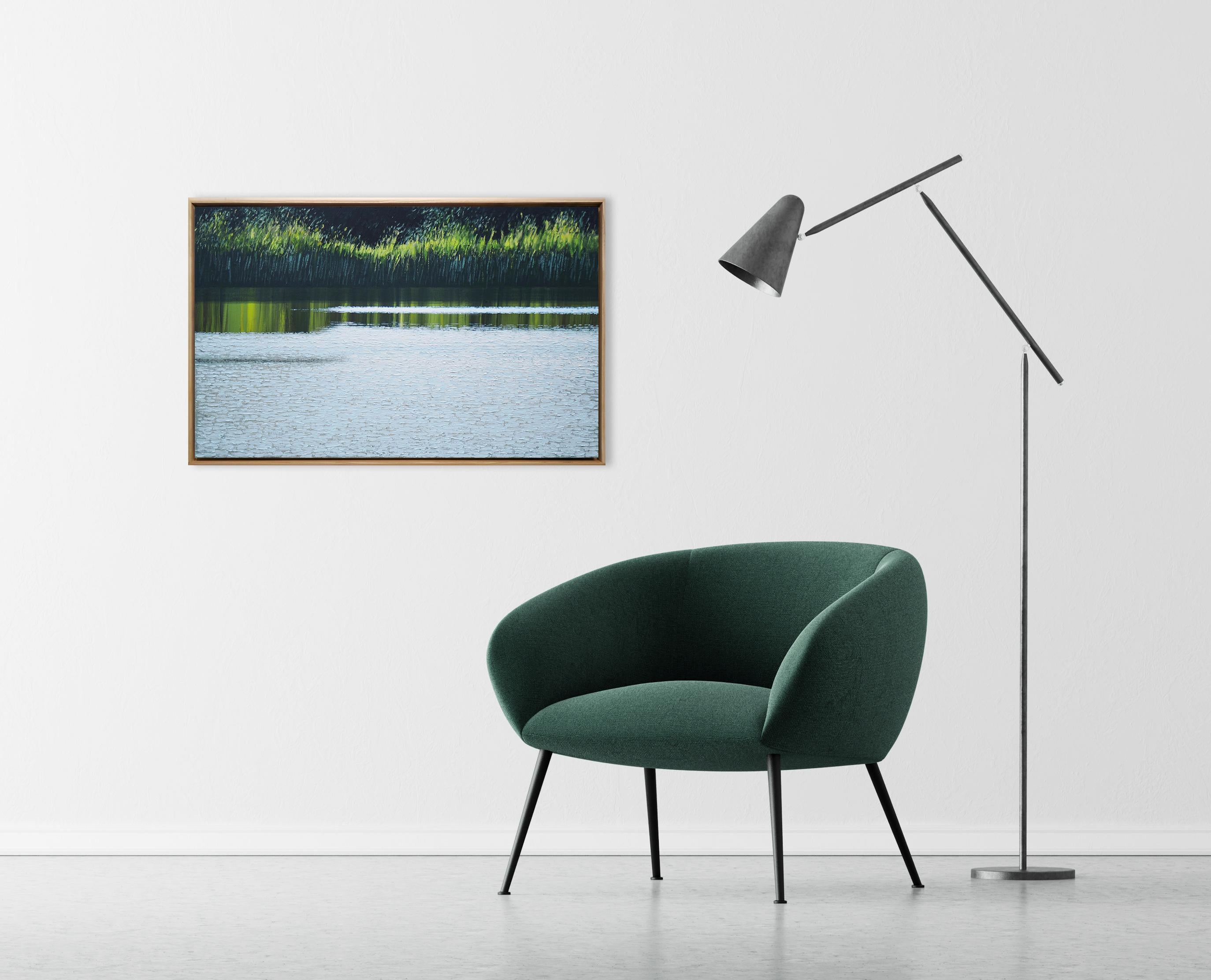 PAISAJE XI - Paisaje atmosférico contemporáneo,  Pintura moderna sobre la naturaleza - Painting de Grzegorz Wójcik