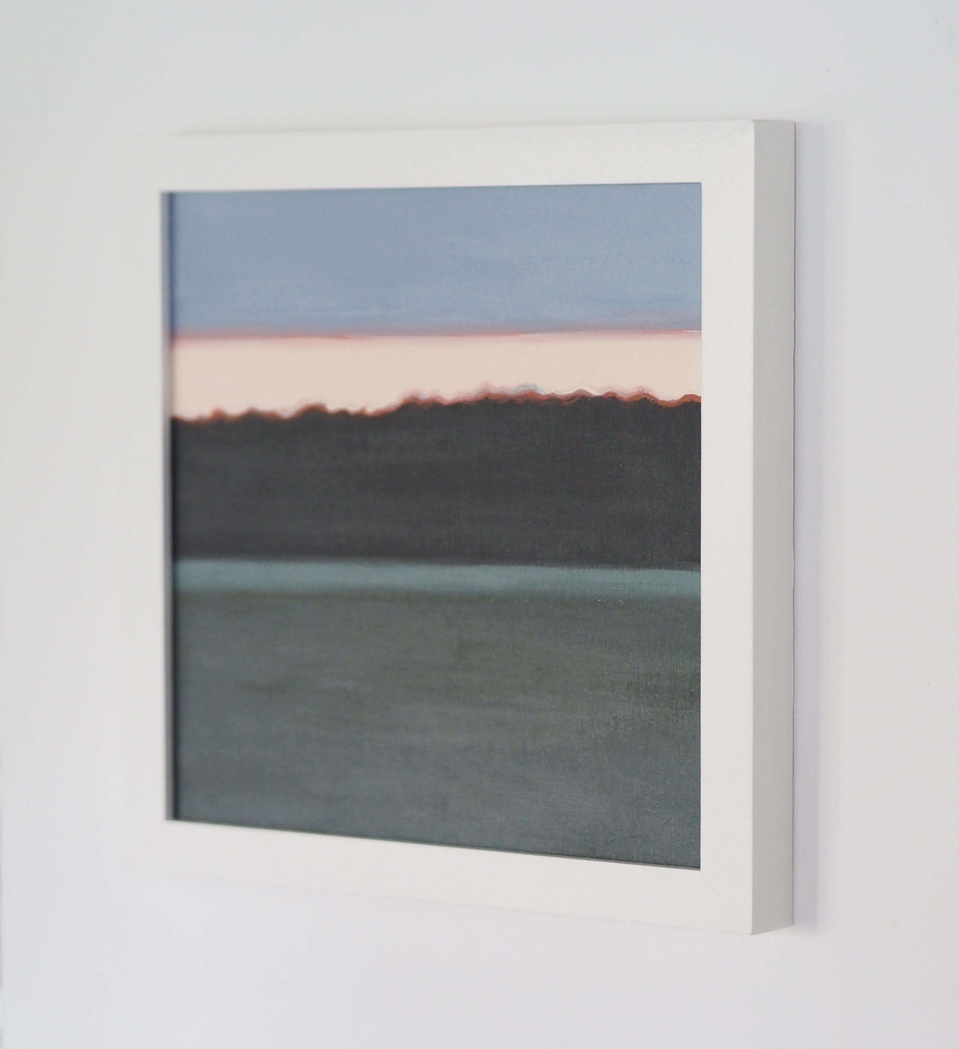 Petit paysage 02 - Paysage abstrait moderne, peinture de nature, encadrée