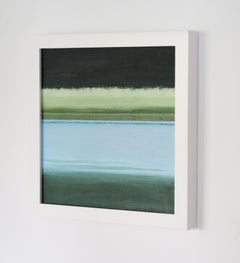 Little Landscape 06 - Modern Abstract Landscape, Nature Painting, Framed