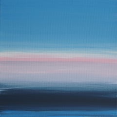 Petit paysage 07 - Paysage abstrait moderne, peinture de nature, encadrée