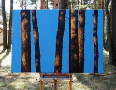PINS (Sosny) - Paysage atmosphérique contemporain, Forêt moderne Peinture