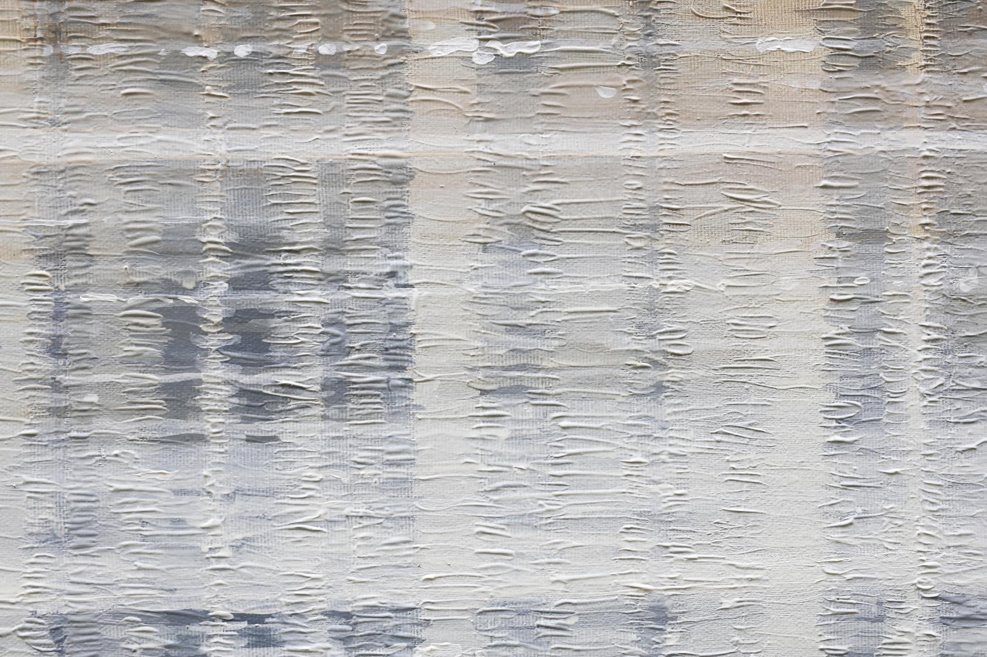 REFLECTIONS 1 - Contemporary Atmospheric Landscape,  Moderne Seelandschaftsmalerei (Grau), Landscape Painting, von Grzegorz Wójcik