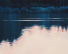 REFLECTIONS 2 - Contemporary Atmospheric Landscape, Modern Seascape Painting
