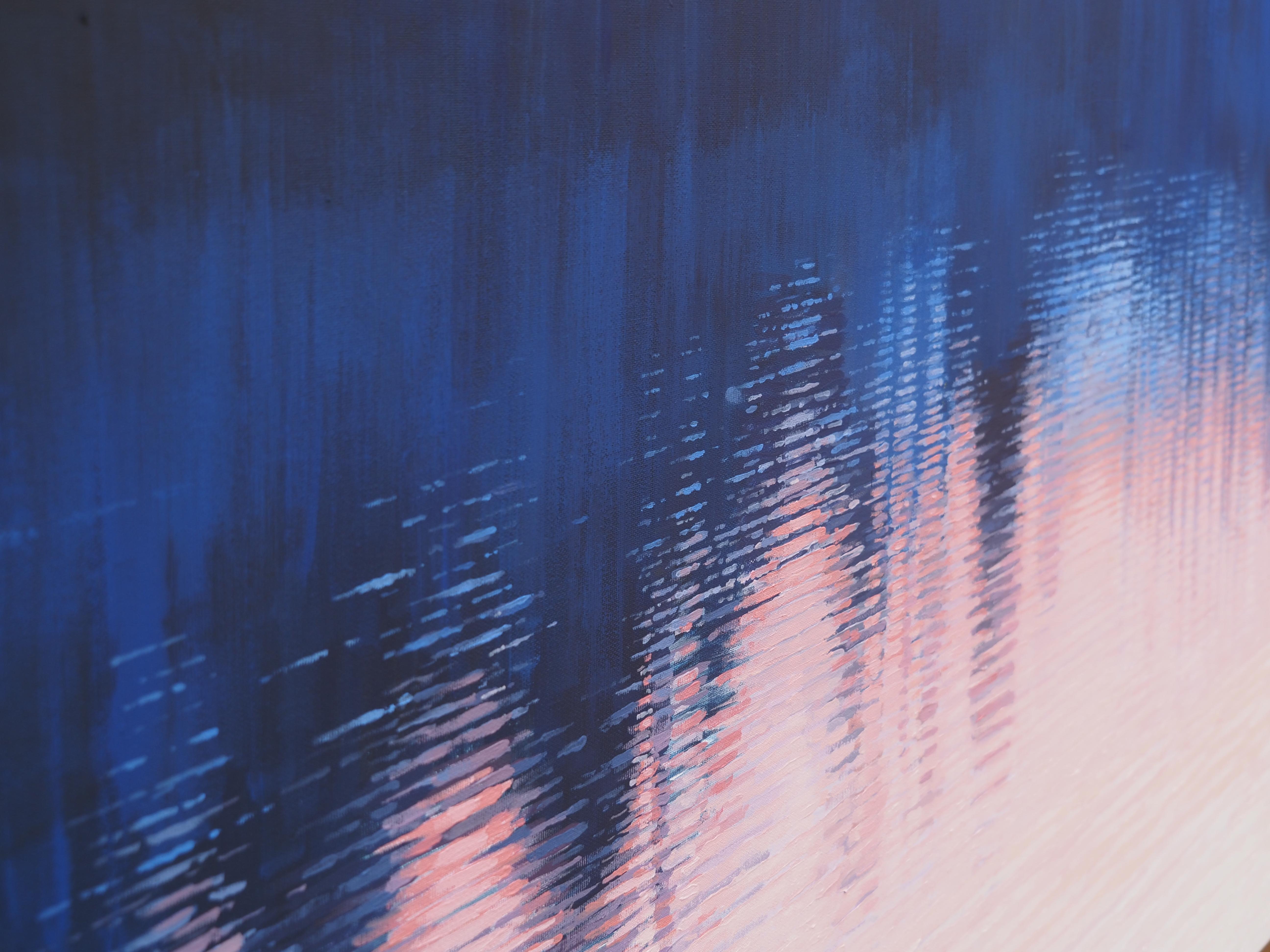 Quelques mots de l'artiste sur son art :

Lorsque je peins des paysages, je choisis généralement des arrangements géométriques simples, des contrastes de verticales et de niveaux. Je juxtapose la surface lisse du ciel avec la texture rugueuse de la