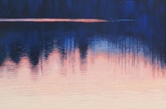REFLEXIONS 6 - Paysage atmosphérique contemporain,  Peinture moderne de paysage marin