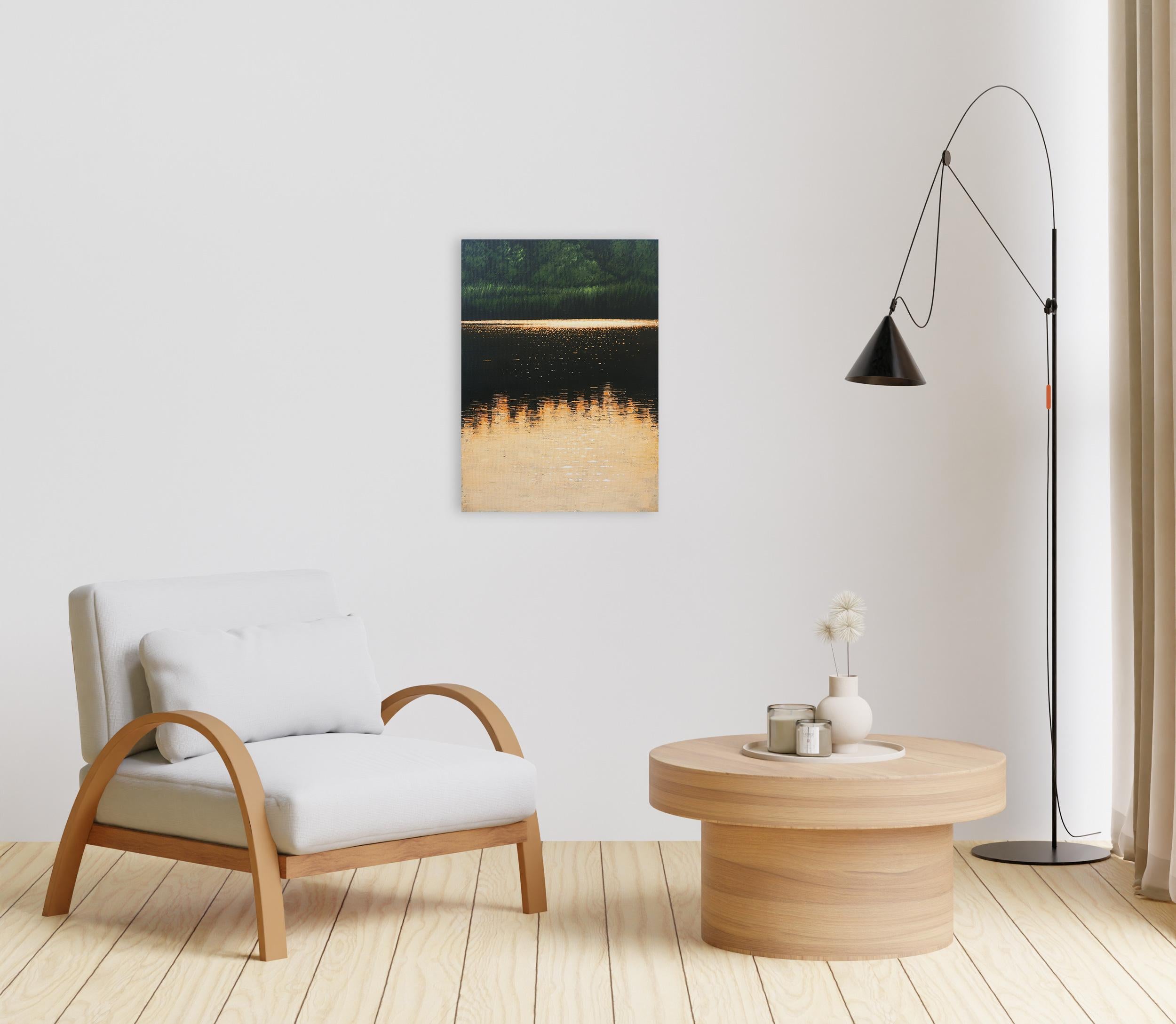 REFLECTIONS XI - Contemporary Atmospheric Lake Landscape For Sale 7