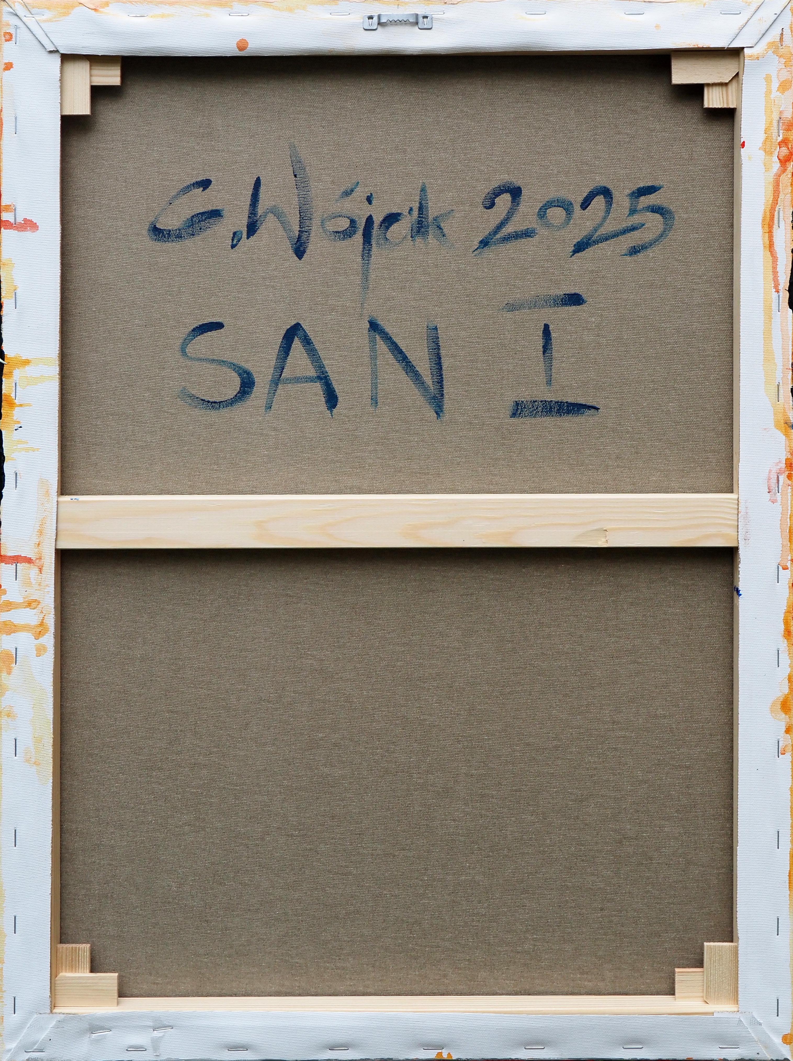 SAN I - Paysage d'ambiance moderne et contemporain - Painting de Grzegorz Wójcik